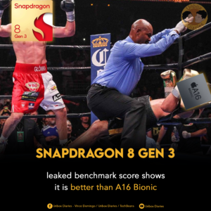 Snapdragon 8 Gen 3 score obliterates A16 Bionic