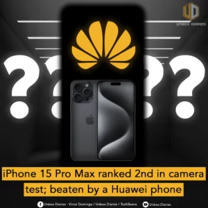 iPhone 15 Pro Max ranked 2nd in camera test; beaten by a Huawei phone