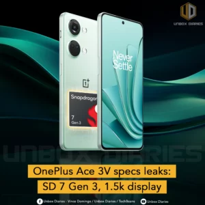 OnePlus Ace 3V specs leaks: SD 7 Gen 3, 1.5k display