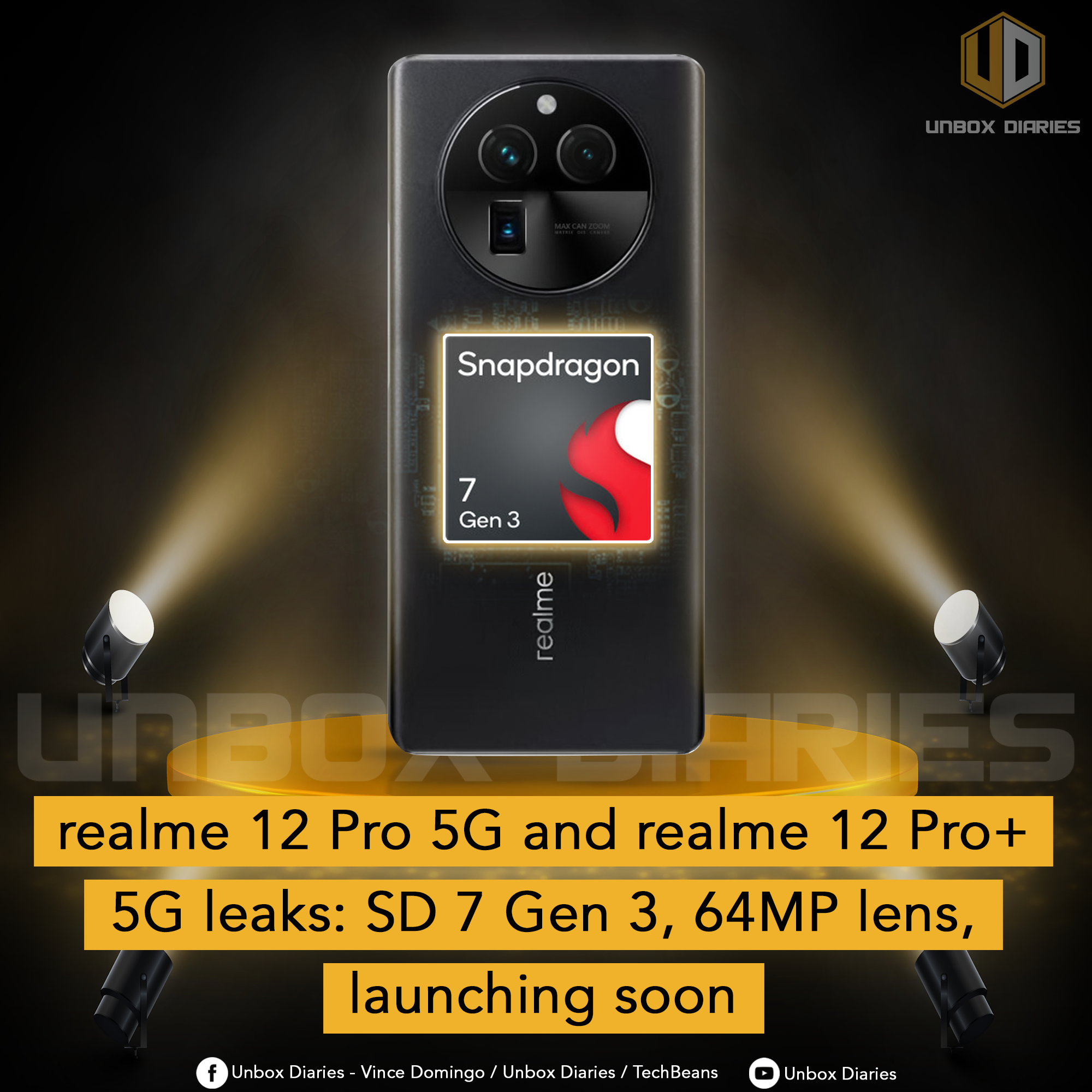 realme 12 Pro 5G and realme 12 Pro+ 5G leaks: SD 7 Gen 3, 64MP lens,  launching soon - Unbox Diaries