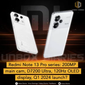 Redmi Note 13 Pro series: 200MP main cam, D7200 Ultra, 120Hz OLED display, Q1 2024 launch?