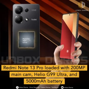 Redmi Note 13 Pro loaded with 200MP main cam, Helio G99 Ultra, and 5000mAh battery