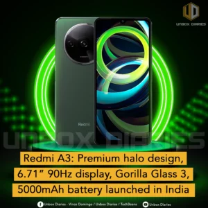 Redmi A3: Premium halo design, 6.71” 90Hz display, Gorilla Glass 3, 5000mAh battery launched in India