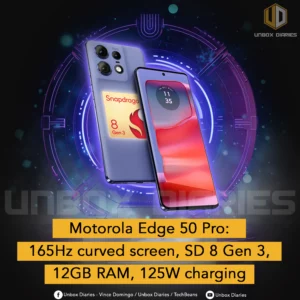Motorola Edge 50 Pro: 165Hz curved screen, SD 8 Gen 3, 12GB RAM, 125W charging