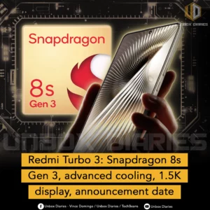 Redmi Turbo 3: Snapdragon 8s Gen 3, advanced cooling, 1.5K display, announcement date