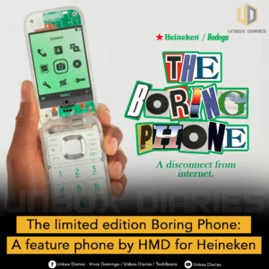 The limited edition Boring Phone: A feature phone by HMD for Heineken